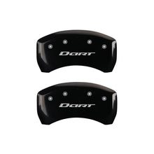 Load image into Gallery viewer, MGP 4 Caliper Covers Engraved Front &amp; Rear With out stripes/Dart Black finish silver ch

