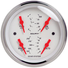 Load image into Gallery viewer, Autometer Arctic White 3-3/8in Kit Box w/Elec Speedo Elec Oil Press, Water Temp, Volt, Fuel Level
