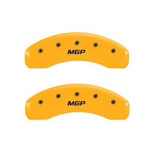 Load image into Gallery viewer, MGP 2 Caliper Covers MGP Yellow Finish Black Characters 2018 Chevrolet Tahoe
