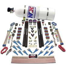 Load image into Gallery viewer, Nitrous Express Shark Dual Stage/Gas/Rails 16 Nozzles Nitrous Kit (200-1200HP) w/Composite Bottle
