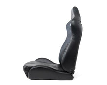 Load image into Gallery viewer, NRG Reclinable Sport Seats (Pair) The Arrow Black Vinyl w/ Pressed NRG logo w/ Black Stitch

