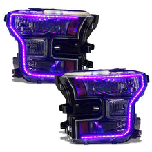 Load image into Gallery viewer, Oracle 15-17 Ford F-150 Dynamic RGB+A Pre-Assembled Headlights Halogen - Black Edition - ColorSHIFT
