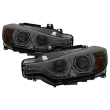 Load image into Gallery viewer, Spyder 12-14 BMW F30 3 Series 4DR Projector Headlights - LED DRL - Smoke (PRO-YD-BMWF3012-DRL-SM)
