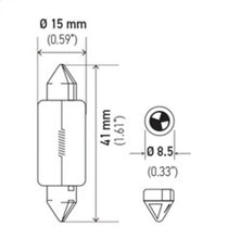 Load image into Gallery viewer, Hella Bulb 6480 24V 18W SV8.5-8 T4.625 15x43mm

