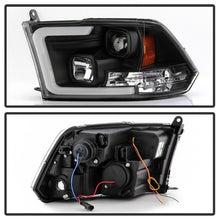 Load image into Gallery viewer, Spyder 09-16 Dodge Ram 1500 Ver 2 Proj Headlight - Light Bar Turn Signal - Blk - PRO-YD-DR09V2-SB-BK
