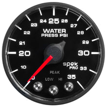 Load image into Gallery viewer, Autometer Spek-Pro - Nascar 2-1/16in Water Press 0- 35 psi Bfb Sp
