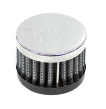Load image into Gallery viewer, K&amp;N Rubber Base Crankcase Vent Filter - Chrome 1in Flange ID x 2in OD x 1.5in Height
