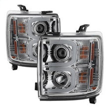 Load image into Gallery viewer, Spyder Chevy Silverado 2014-16 2500 HD Projector Headlights Light Bar DRL Chrm PRO-YD-CSHD14-LBDRL-C
