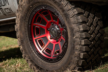 Load image into Gallery viewer, ICON Victory 17x8.5 6x135 6mm Offset 5in BS Satin Black w/Red Tint Wheel
