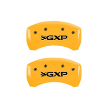 Load image into Gallery viewer, MGP 4 Caliper Covers Engraved Front Pontiac Rear Gxp Yellow Finish Black Char 2007 Pontiac Solstice
