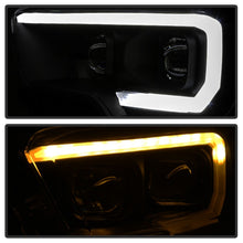 Load image into Gallery viewer, xTune 16-18 Toyota Tacoma SR/SR5 DRL Proj Headlights w/Turn Signal - Blk Smk (PRO-JH-TTA16-SR-BSM)
