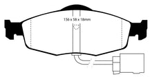 Load image into Gallery viewer, EBC 95-00 Ford Contour 2.0 Yellowstuff Front Brake Pads
