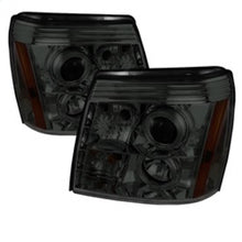 Load image into Gallery viewer, Spyder Cadillac Escalade 02-06 Projector Halogen Model- LED Halo DRL Smke PRO-YD-CE02-DRL-SM
