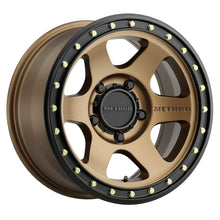 Load image into Gallery viewer, Method MR310 Con6 17x8.5 0mm Offset 5x5 71.5mm CB Method Bronze/Black Street Loc Wheel
