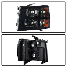 Load image into Gallery viewer, Xtune Chevy Silverado 07-13 Crystal Headlights Black Smoked HD-JH-CS07-AM-BSM
