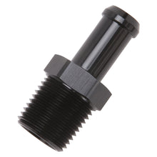 Load image into Gallery viewer, Edelbrock Hose End Straight 1/2In NPT to 1/2In Barb Black Anodize
