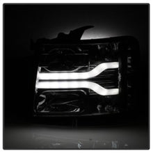 Load image into Gallery viewer, Spyder Chevy Silverado 1500 07-13 Version 3 Projector Headlights - Smoke PRO-YD-CS07V3-LBDRL-SM
