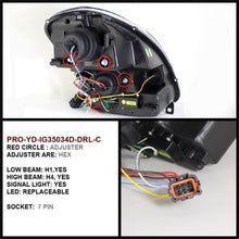 Load image into Gallery viewer, Spyder Infiniti G35 03-04 4DR Projector Halogen - LED Halo DRL Blk High H4 PRO-YD-IG35034D-DRL-BK
