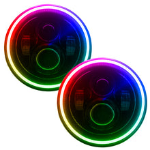 Load image into Gallery viewer, Oracle 7in High Powered LED Headlights - Black Bezel - ColorSHIFT 2.0
