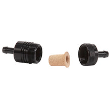 Load image into Gallery viewer, Russell Performance Black Street Fuel Filter (3in Length 1-1/8in diameter 5/16in inlet/outlet)
