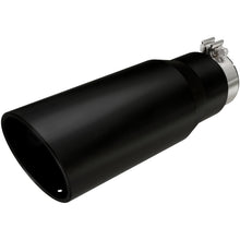 Load image into Gallery viewer, MagnaFlow Tip Stainless Black Coated Single Wall Round Single Outlet 5in Dia 3.5in Inlet 14.5in L
