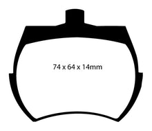 Load image into Gallery viewer, EBC 84-92 Austin Mini 1.0L Yellowstuff Front Brake Pads

