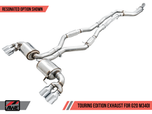 Load image into Gallery viewer, AWE Tuning 2019+ BMW M340i (G20) Resonated Touring Edition Exhaust - Quad Chrome Silver Tips
