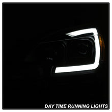 Load image into Gallery viewer, xTune 13-15 Nissan Sentra DRL LED Light Bar Proj Halogen Headlights - Blk Smoke (PRO-JH-NS13-LB-BSM)

