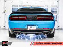 Load image into Gallery viewer, AWE Tuning 2015+ Dodge Challenger 6.4L/6.2L SC Track Edition Exhaust - Quad Chrome Silver Tips

