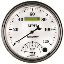 Load image into Gallery viewer, AutoMeter Gauge Tach/Speedo 5in. 120MPH &amp; 8K RPM Elec. Program Old Tyme White II
