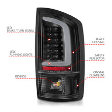 Load image into Gallery viewer, ANZO 2002-2006 Dodge  Ram 1500 LED Tail Lights w/ Light Bar Black Housing Clear Lens
