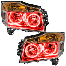 Load image into Gallery viewer, Oracle Lighting 08-15 Nissan Armada Pre-Assembled LED Halo Headlights -Red
