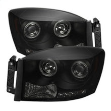 Load image into Gallery viewer, Spyder Dodge Ram 1500 06-08 06-09 Projector Headlights LED Halo LED Blk Smke PRO-YD-DR06-HL-BSM
