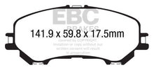 Load image into Gallery viewer, EBC 14+ Nissan Rogue 2.5 2 row seating Greenstuff Front Brake Pads
