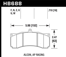 Load image into Gallery viewer, Hawk DTC-80 AP Racing/Stop Tech Universal Performance Compound Racing Brake Pads
