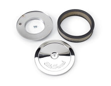 Load image into Gallery viewer, Edelbrock Air Cleaner Pro-Flo Series Round Steel Top Paper Element 10In Dia X 3 5In Chrome
