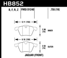 Load image into Gallery viewer, Hawk 05-09 Jaguar XJR / 10-15 Jaguar XJ Performance Ceramic Street Front Brake Pads
