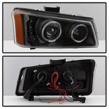 Load image into Gallery viewer, xTune Chevy Silverado 03-06 Projector Headlights 4pcs - LED Halo - Black PRO-JH-CSIL03-SET-BK
