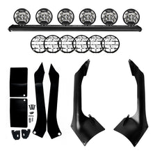 Load image into Gallery viewer, KC HiLiTES 18-21 Jeep JL/JT 50in. Overhead Xross Bar Kit w/(6) SlimLite LED Lights 300W - Black
