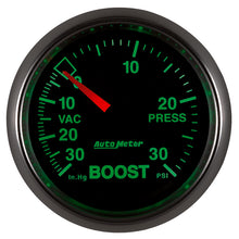 Load image into Gallery viewer, Autometer GS 52mm 30 In Hg.-Vac/30 PSI Mechanical Vacuum/Boost Gauge
