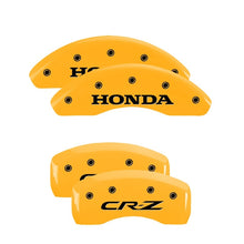 Load image into Gallery viewer, MGP 4 Caliper Covers Engraved Front Honda Engraved Rear Odyssey Yellow finish black ch
