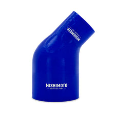 Load image into Gallery viewer, Mishimoto Silicone Reducer Coupler 45 Degree 2.5in to 4in - Blue
