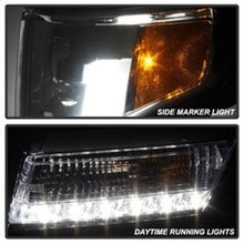 Load image into Gallery viewer, Spyder Chevy Tahoe / Suburban 2015 -2016 Projector Headlights - DRL LED - Smoke PRO-YD-CTA15-DRL-SM
