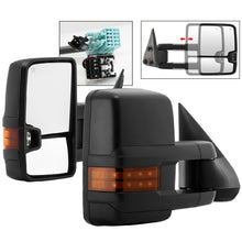 Load image into Gallery viewer, xTune Chevy Silverado 03-06 G2 Heated Amber LED Signal Telescoping Mirrors MIR-CS03S-G2-PWH-AM-SET
