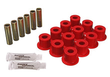Load image into Gallery viewer, Energy Suspension 72-81 Scout II Red Front &amp; Rear Leaf Spring Bushing Set
