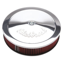 Load image into Gallery viewer, Edelbrock Air Cleaner Pro-Flo Series Round 14 In Diameter Cloth Element 3/8In Dropped Base Chrome
