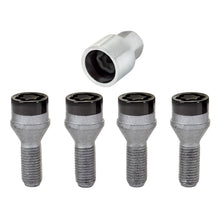 Load image into Gallery viewer, McGard Wheel Lock Bolt Set - 4pk. (Cone Seat) M12X1.25 / 19mm Hex / 25.6mm Shank Length - Black
