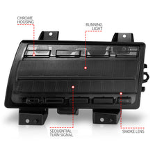 Load image into Gallery viewer, ANZO 2018-2021 Jeep Wrangler LED Side Markers Chrome Housing Smoke Lens w/ Seq. Signal Low Config
