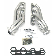 Load image into Gallery viewer, JBA 65-73 Ford Mustang 260-302 SBF 1-5/8in Primary Silver Ctd Mid Length Header

