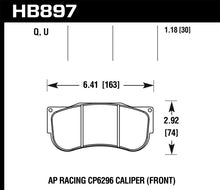 Load image into Gallery viewer, Hawk DTC-70 AP Racing CP6269 Race Brake Pads
